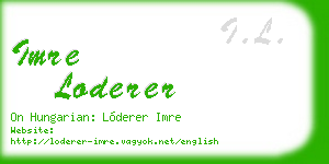 imre loderer business card